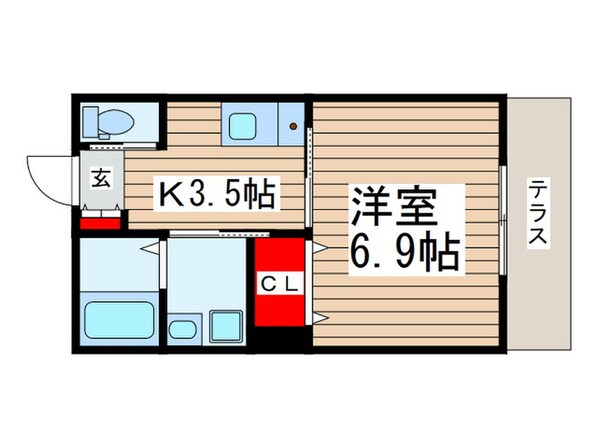 ラプラ－ジュ薬園台　の物件間取画像